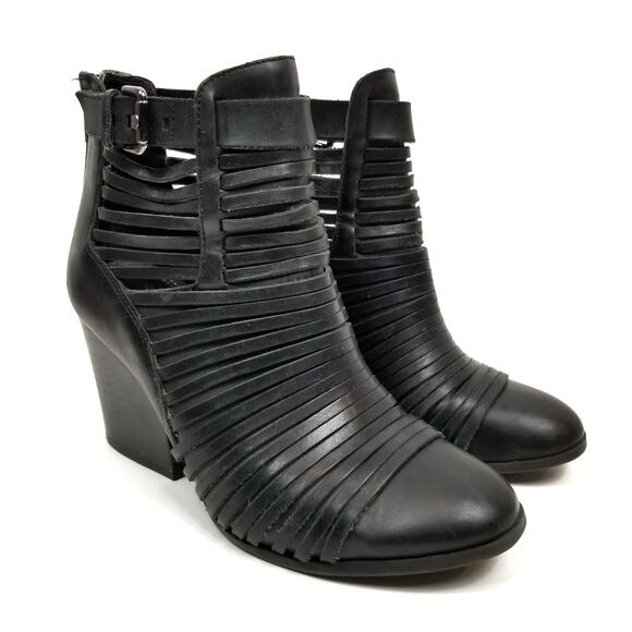 Circus by Sam Edelman Black Strappy Ankle Boots - Picture 1 of 8